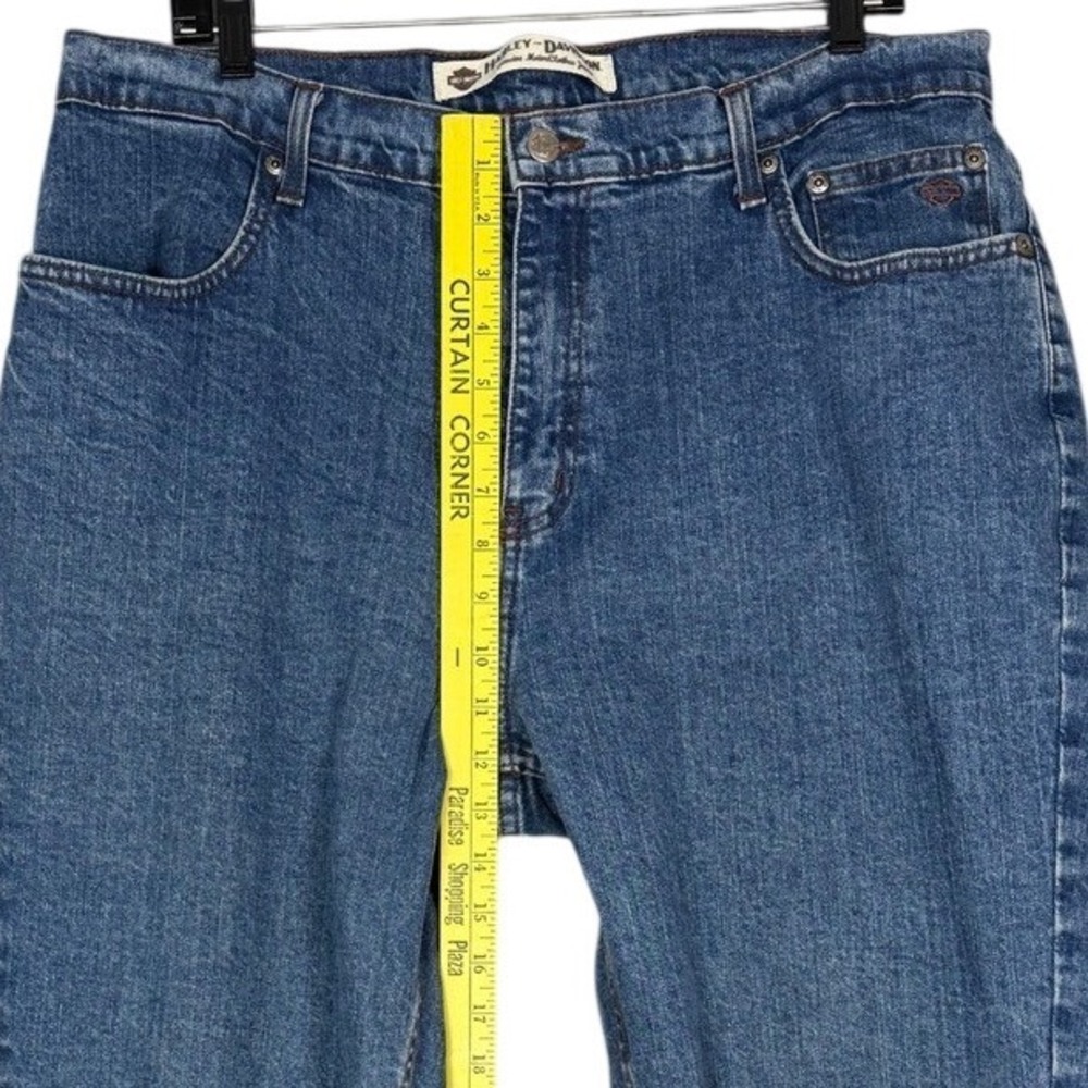 Harley Davidson Mens Straight Leg Relaxed Fit Medium Wash Blue Denim Jeans 36x31 - Picture 4 of 10